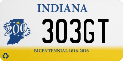 IN license plate 303GT