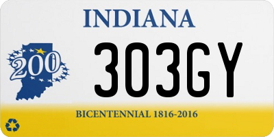 IN license plate 303GY