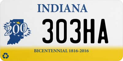 IN license plate 303HA