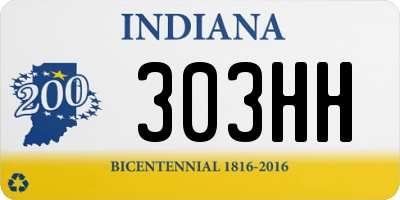 IN license plate 303HH