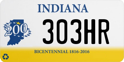 IN license plate 303HR