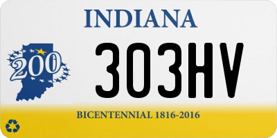 IN license plate 303HV