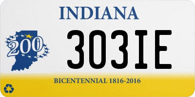 IN license plate 303IE
