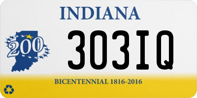 IN license plate 303IQ