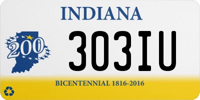 IN license plate 303IU