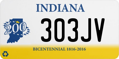 IN license plate 303JV