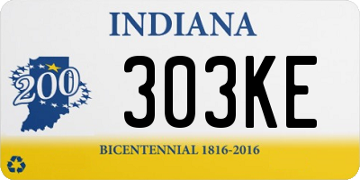 IN license plate 303KE