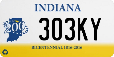 IN license plate 303KY