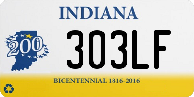 IN license plate 303LF