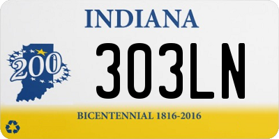 IN license plate 303LN