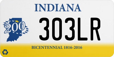 IN license plate 303LR