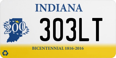 IN license plate 303LT