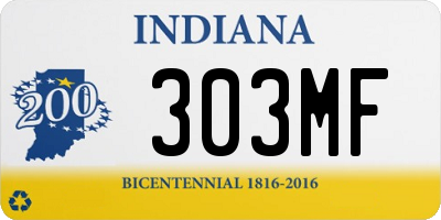 IN license plate 303MF