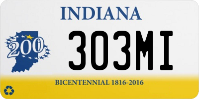 IN license plate 303MI