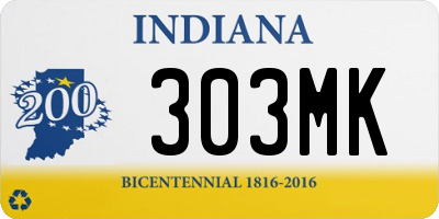IN license plate 303MK