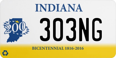 IN license plate 303NG