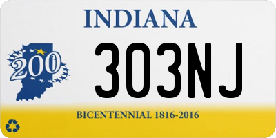 IN license plate 303NJ