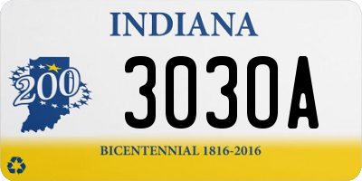 IN license plate 303OA