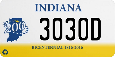 IN license plate 303OD