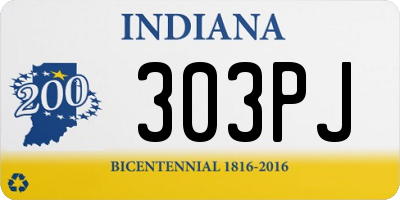 IN license plate 303PJ
