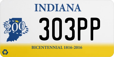 IN license plate 303PP