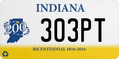IN license plate 303PT