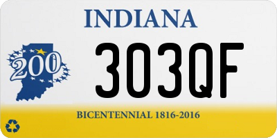 IN license plate 303QF