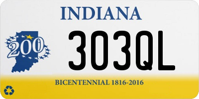 IN license plate 303QL