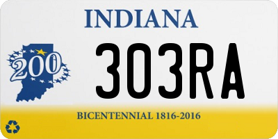 IN license plate 303RA