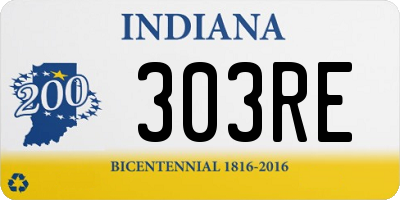 IN license plate 303RE