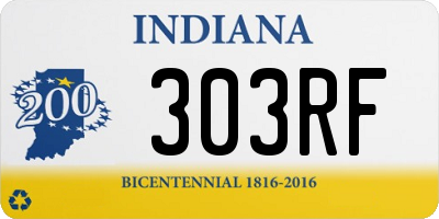 IN license plate 303RF