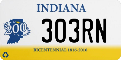 IN license plate 303RN