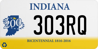 IN license plate 303RQ