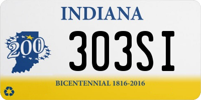 IN license plate 303SI
