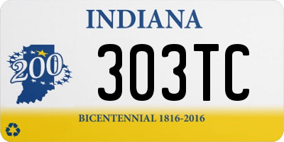 IN license plate 303TC