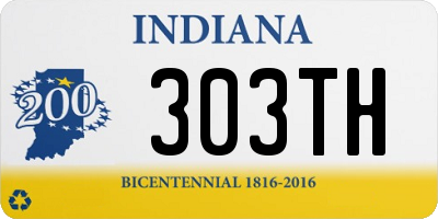 IN license plate 303TH