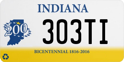 IN license plate 303TI