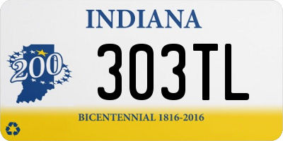 IN license plate 303TL