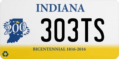 IN license plate 303TS