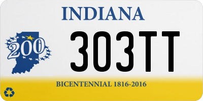 IN license plate 303TT