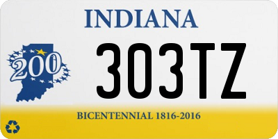 IN license plate 303TZ