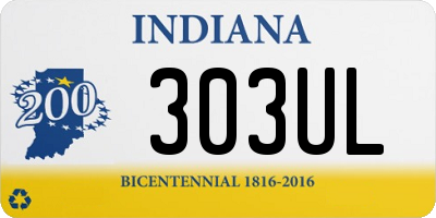 IN license plate 303UL