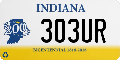 IN license plate 303UR