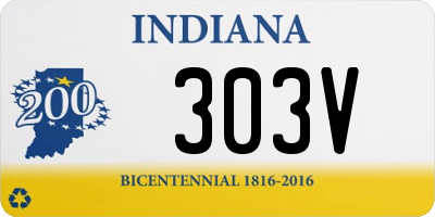 IN license plate 303V