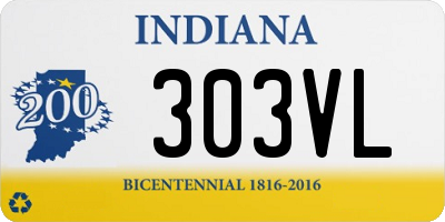 IN license plate 303VL