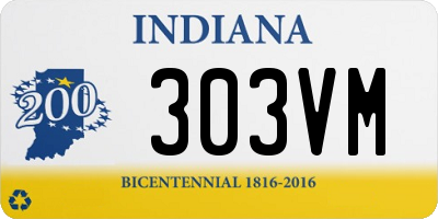 IN license plate 303VM