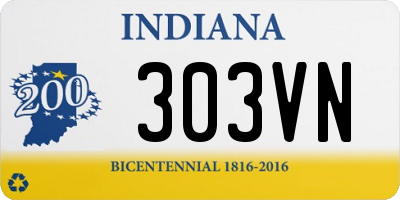 IN license plate 303VN