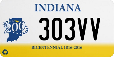 IN license plate 303VV