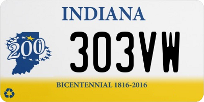 IN license plate 303VW