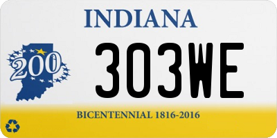 IN license plate 303WE